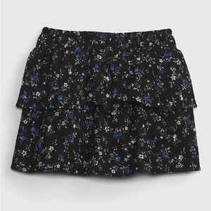 Toddler Tiered Floral Skort NWOT floral black